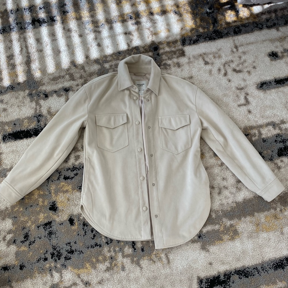 Abercrombie & fitch suede shirt jacket